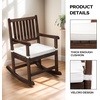 image:imageVINGLI Oversized Rocking Chair Wooden Rocking Chair with High Back Outside Porch Rocking Chair for Patio Yard Garden 550 LBS Teak Rustic 1 PCRustic