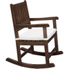 image:imageVINGLI Oversized Rocking Chair Wooden Rocking Chair with High Back Outside Porch Rocking Chair for Patio Yard Garden 550 LBS Teak Rustic 1 PCRustic