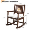 image:imageVINGLI Oversized Rocking Chair Wooden Rocking Chair with High Back Outside Porch Rocking Chair for Patio Yard Garden 550 LBS Teak Rustic 1 PCRustic