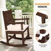 image:imageVINGLI Oversized Rocking Chair Wooden Rocking Chair with High Back Outside Porch Rocking Chair for Patio Yard Garden 550 LBS Teak Rustic 1 PCRustic