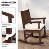 image:imageVINGLI Oversized Rocking Chair Wooden Rocking Chair with High Back Outside Porch Rocking Chair for Patio Yard Garden 550 LBS Teak Rustic 1 PCRustic