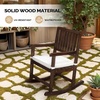image:imageVINGLI Oversized Rocking Chair Wooden Rocking Chair with High Back Outside Porch Rocking Chair for Patio Yard Garden 550 LBS Teak Rustic 1 PCRustic
