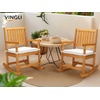 image:imageVINGLI Oversized Rocking Chair Wooden Rocking Chair with High Back Outside Porch Rocking Chair for Patio Yard Garden 550 LBS Teak Rustic 1 PCTeak