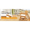 image:imageVINGLI Oversized Rocking Chair Wooden Rocking Chair with High Back Outside Porch Rocking Chair for Patio Yard Garden 550 LBS Teak Rustic 1 PCTeak