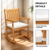image:imageVINGLI Oversized Rocking Chair Wooden Rocking Chair with High Back Outside Porch Rocking Chair for Patio Yard Garden 550 LBS Teak Rustic 1 PCTeak