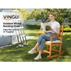 image:imageVINGLI Oversized Rocking Chair Wooden Rocking Chair with High Back Outside Porch Rocking Chair for Patio Yard Garden 550 LBS Teak Rustic 1 PCTeak