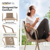 image:imageVINGLI PE Rattan Outdoor Dining Chairs Set of 4 Plastic Stackable Patio Chairs for Indoor Porch Restaurant GardenChampagneChampagne