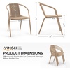 image:imageVINGLI PE Rattan Outdoor Dining Chairs Set of 4 Plastic Stackable Patio Chairs for Indoor Porch Restaurant GardenChampagneChampagne