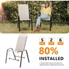 image:imageVINGLI Patio Chairs Set of 2  Stackable Outdoor Dining Chairs with Comfortable Sling High Back Chairs and Armrests for Lawn Poolside Courtyard Balcony Garden YellowYellow