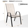 image:imageVINGLI Patio Chairs Set of 2  Stackable Outdoor Dining Chairs with Comfortable Sling High Back Chairs and Armrests for Lawn Poolside Courtyard Balcony Garden YellowYellow