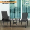 image:imageVINGLI Patio Chairs Set of 2  Stackable Outdoor Dining Chairs with Comfortable Sling High Back Chairs and Armrests for Lawn Poolside Courtyard Balcony Garden YellowBlack