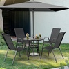 image:imageVINGLI Patio Chairs Set of 2  Stackable Outdoor Dining Chairs with Comfortable Sling High Back Chairs and Armrests for Lawn Poolside Courtyard Balcony Garden YellowBlack