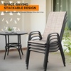 image:imageVINGLI Patio Chairs Set of 2  Stackable Outdoor Dining Chairs with Comfortable Sling High Back Chairs and Armrests for Lawn Poolside Courtyard Balcony Garden YellowYellow
