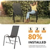 image:imageVINGLI Patio Chairs Set of 2  Stackable Outdoor Dining Chairs with Comfortable Sling High Back Chairs and Armrests for Lawn Poolside Courtyard Balcony Garden YellowBlack