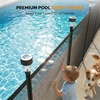 image:imageVINGLI Pool Safety Fence for Inground Pools Black Aluminum Pool Fence with Solar Powered Garden Lights Night Warning amp Decor Removable Child amp Pet Barrier 4 FT  72 FT4 FT  12 FT