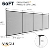image:imageVINGLI Pool Safety Fence for Inground Pools Black Aluminum Pool Fence with Solar Powered Garden Lights Night Warning amp Decor Removable Child amp Pet Barrier 4 FT  72 FT4 FT  60 FT