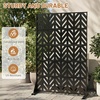 image:imageVINGLI Privacy Fence Panels 72H x 47W Metal Privacy Screen Freestanding Decorative Privacy Panels for Patio Garden Pool Outdoor amp Indoor YShapedArrowhead