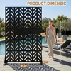 image:imageVINGLI Privacy Fence Panels 72H x 47W Metal Privacy Screen Freestanding Decorative Privacy Panels for Patio Garden Pool Outdoor amp Indoor YShapedArrowhead
