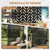 image:imageVINGLI Privacy Fence Panels 72H x 47W Metal Privacy Screen Freestanding Decorative Privacy Panels for Patio Garden Pool Outdoor amp Indoor YShapedArrowhead