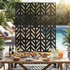 image:imageVINGLI Privacy Fence Panels 72H x 47W Metal Privacy Screen Freestanding Decorative Privacy Panels for Patio Garden Pool Outdoor amp Indoor YShapedArrowhead
