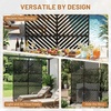 image:imageVINGLI Privacy Fence Panels 72H x 47W Metal Privacy Screen Freestanding Decorative Privacy Panels for Patio Garden Pool Outdoor amp Indoor YShapedDiagonal Stripe