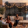 image:imageVINGLI Privacy Fence Panels 72H x 47W Metal Privacy Screen Freestanding Decorative Privacy Panels for Patio Garden Pool Outdoor amp Indoor YShapedDiagonal Stripe
