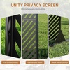 image:imageVINGLI Privacy Fence Panels 72H x 47W Metal Privacy Screen Freestanding Decorative Privacy Panels for Patio Garden Pool Outdoor amp Indoor YShapedDiagonal Stripe