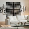 image:imageVINGLI Privacy Fence Panels 72H x 47W Metal Privacy Screen Freestanding Decorative Privacy Panels for Patio Garden Pool Outdoor amp Indoor YShapedDiagonal Stripe
