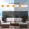 image:imageVINGLI Privacy Fence Panels 72H x 47W Metal Privacy Screen Freestanding Decorative Privacy Panels for Patio Garden Pool Outdoor amp Indoor YShapedLouvered