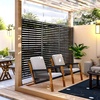 image:imageVINGLI Privacy Fence Panels 72H x 47W Metal Privacy Screen Freestanding Decorative Privacy Panels for Patio Garden Pool Outdoor amp Indoor YShapedLouvered