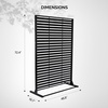 image:imageVINGLI Privacy Fence Panels 72H x 47W Metal Privacy Screen Freestanding Decorative Privacy Panels for Patio Garden Pool Outdoor amp Indoor YShapedLouvered