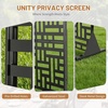 image:imageVINGLI Privacy Fence Panels 72H x 47W Metal Privacy Screen Freestanding Decorative Privacy Panels for Patio Garden Pool Outdoor amp Indoor YShapedRectangular