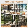 image:imageVINGLI Privacy Fence Panels 72H x 47W Metal Privacy Screen Freestanding Decorative Privacy Panels for Patio Garden Pool Outdoor amp Indoor YShapedRectangular