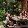 image:imageVINGLI Privacy Fence Panels 72H x 47W Metal Privacy Screen Freestanding Decorative Privacy Panels for Patio Garden Pool Outdoor amp Indoor YShapedRectangular