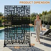 image:imageVINGLI Privacy Fence Panels 72H x 47W Metal Privacy Screen Freestanding Decorative Privacy Panels for Patio Garden Pool Outdoor amp Indoor YShapedRectangular