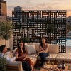 image:imageVINGLI Privacy Fence Panels 72H x 47W Metal Privacy Screen Freestanding Decorative Privacy Panels for Patio Garden Pool Outdoor amp Indoor YShapedRectangular