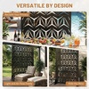 image:imageVINGLI Privacy Fence Panels 72H x 47W Metal Privacy Screen Freestanding Decorative Privacy Panels for Patio Garden Pool Outdoor amp Indoor YShapedYshaped