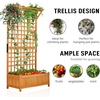 image:imageVINGLI Raised Garden Bed with Trellis Natural Planter Box with Privacy Screen 72 Inch Tall Wood Garden Boxfor Climbing Plants Flowers Herbs Outdoor Balcony amp Patio Decor Natural