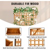 image:imageVINGLI Raised Garden Bed with Trellis Natural Planter Box with Privacy Screen 72 Inch Tall Wood Garden Boxfor Climbing Plants Flowers Herbs Outdoor Balcony amp Patio Decor Natural