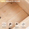 image:imageVINGLI Raised Garden Bed with Trellis amp Hanging Roof Wooden Elevated Planter Box with Drainage Holes for Outdoor Climbing Plants Vegetables Flowers Patio Yard Balcony Natural Medium
