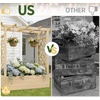 image:imageVINGLI Raised Garden Bed with Trellis amp Hanging Roof Wooden Elevated Planter Box with Drainage Holes for Outdoor Climbing Plants Vegetables Flowers Patio Yard Balcony Natural Medium