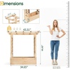 image:imageVINGLI Raised Garden Bed with Trellis amp Hanging Roof Wooden Elevated Planter Box with Drainage Holes for Outdoor Climbing Plants Vegetables Flowers Patio Yard Balcony Natural Medium