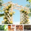 image:imageVINGLI Raised Garden Bed with Trellis amp Hanging Roof Wooden Elevated Planter Box with Drainage Holes for Outdoor Climbing Plants Vegetables Flowers Patio Yard Balcony Natural Medium