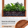 image:imageVINGLI Raised Garden Bed with Trellis amp Hanging Roof Wooden Elevated Planter Box with Drainage Holes for Outdoor Climbing Plants Vegetables Flowers Patio Yard Balcony Teak Medium
