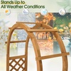 image:imageVINGLI Raised Garden Bed with Trellis amp Hanging Roof Wooden Garden Bed Outdoor Planter Box for Yard Garden Balcony Natural Wood Color Arched