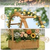 image:imageVINGLI Raised Garden Bed with Trellis amp Hanging Roof Wooden Garden Bed Outdoor Planter Box for Yard Garden Balcony Natural Wood Color Arched