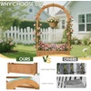 image:imageVINGLI Raised Garden Bed with Trellis amp Hanging Roof Wooden Garden Bed Outdoor Planter Box for Yard Garden Balcony Natural Wood Color Arched