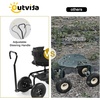 image:imageVINGLI Rolling Garden Stool with Seat and Extendable Handle Gardeners Tool Seat with Wheels and Extra Storage Gifts for People with Bad Knees GreenBlack