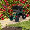 image:imageVINGLI Rolling Garden Stool with Seat and Extendable Handle Gardeners Tool Seat with Wheels and Extra Storage Gifts for People with Bad Knees GreenGreen