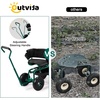image:imageVINGLI Rolling Garden Stool with Seat and Extendable Handle Gardeners Tool Seat with Wheels and Extra Storage Gifts for People with Bad Knees GreenGreen
